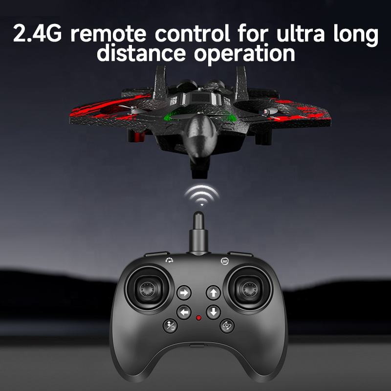 P-one Aircraft Remote Control Plane RC Plane – 2-in-1 Drone Glider for Kids & Adults Fighter Jet with Light, 360° Flip Fighter Jet Toy, Gravity Sensing, Stunt Roll, Gifts for Kids Boys